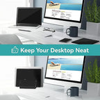4 in 1 Office Laptop Stand Vertical Save Desktop Space Easy To Place Computer Accessories Scalable Width Office Desk Storage