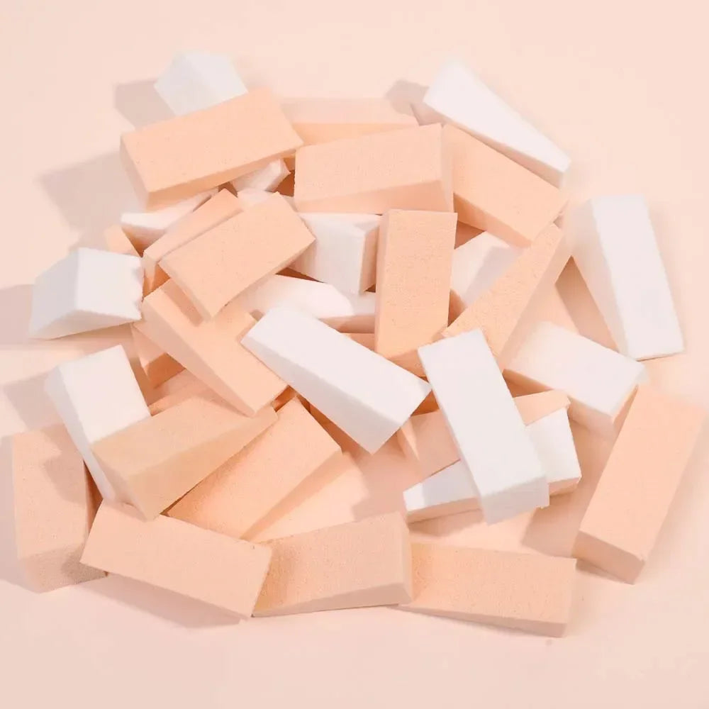 100Pcs/Set Triangle Dry Wet Use Makeup Sponge Face Foundation Concealer BB Cream Powder Blending Smearing Puff Cosmetic Tools