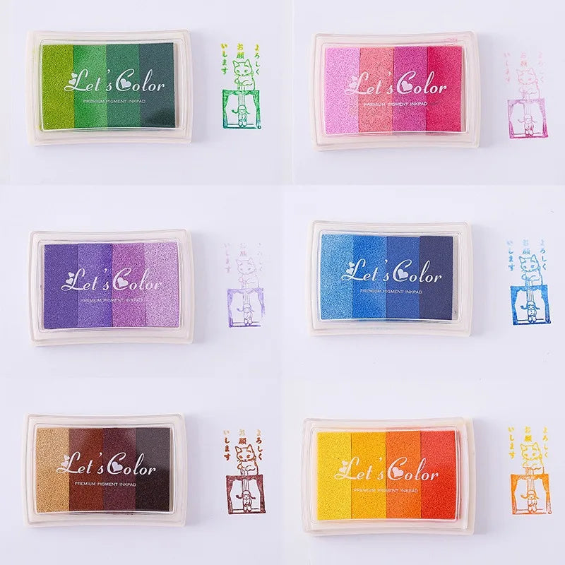 Ink Pad Ink Stamp Pad for DIY Craft Rubber Self Inking Roller Stamps Stationery Album for Scrapbooking Paper Decoration