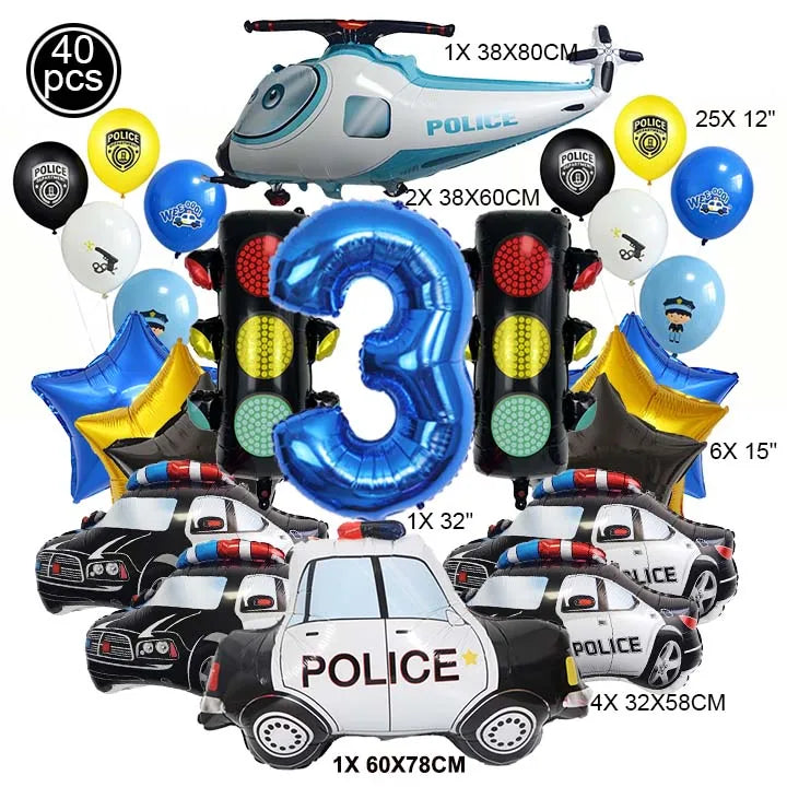 Police Party Plates Napkins Police Birthday Party Tableware Set Police Officer Car Party Decorations Favors Police Theme Party