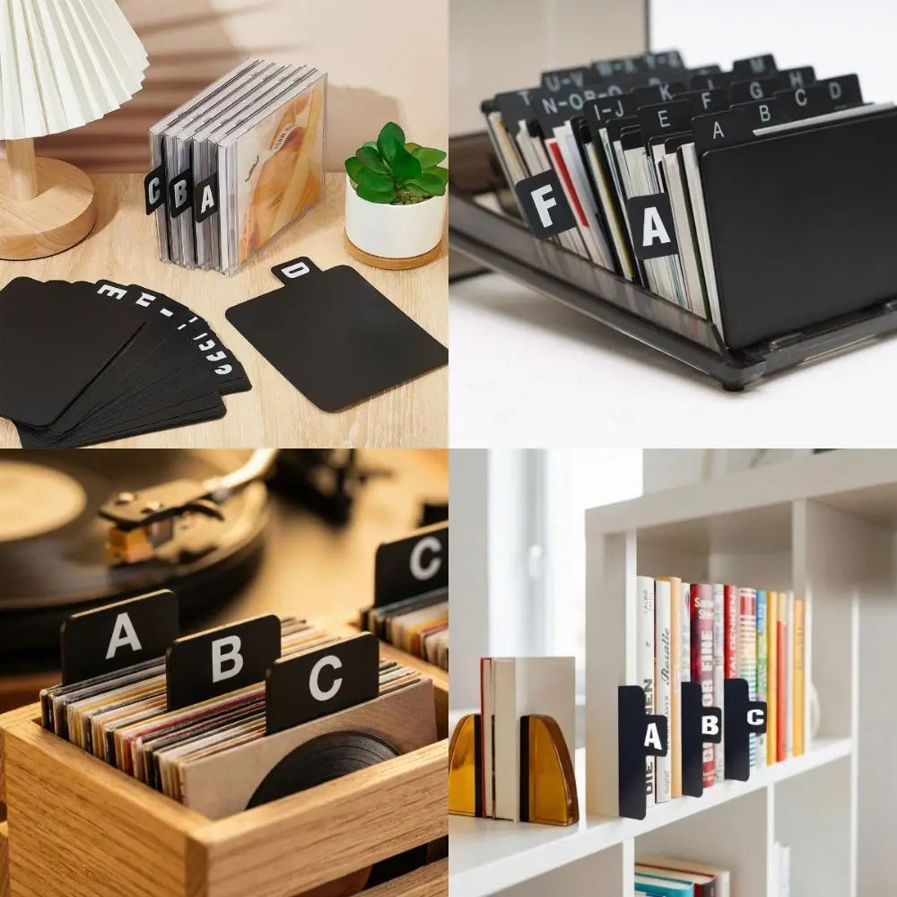 A-Z 26 Letters Alphabetical Labeling Bookmarks Plastic Dividers Premium Feel Category Identification Cards Alphabetical Tabs