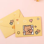 Bear Rabbit Blessing Thank Envelope Ins Cartoon Decoration Letter Paper 9 Styles Beautiful Cartoon Greeting Card New Year Gift