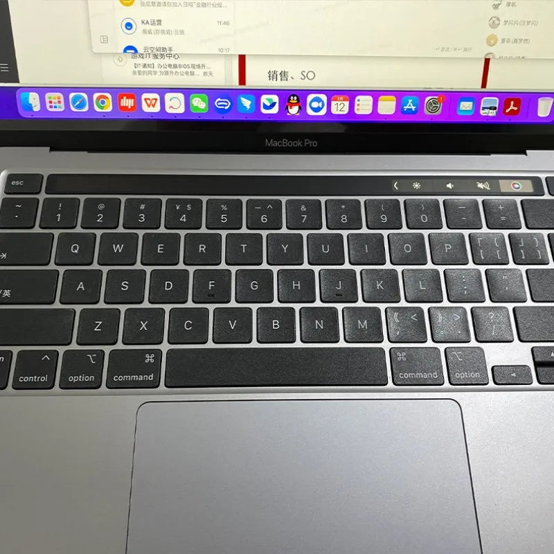 (Us American Style) Frosted Transparent White Mbp Keyboard Sticker Compatible with 13- 16inch MacBook Air/Pro Key Sticker Translucent Film to Prevent Keyboard Oiling