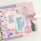 A6 Cute Loose-leaf Colorful Refill Inner Page Line Blank Grid Inner Page Inside Paper Stationery