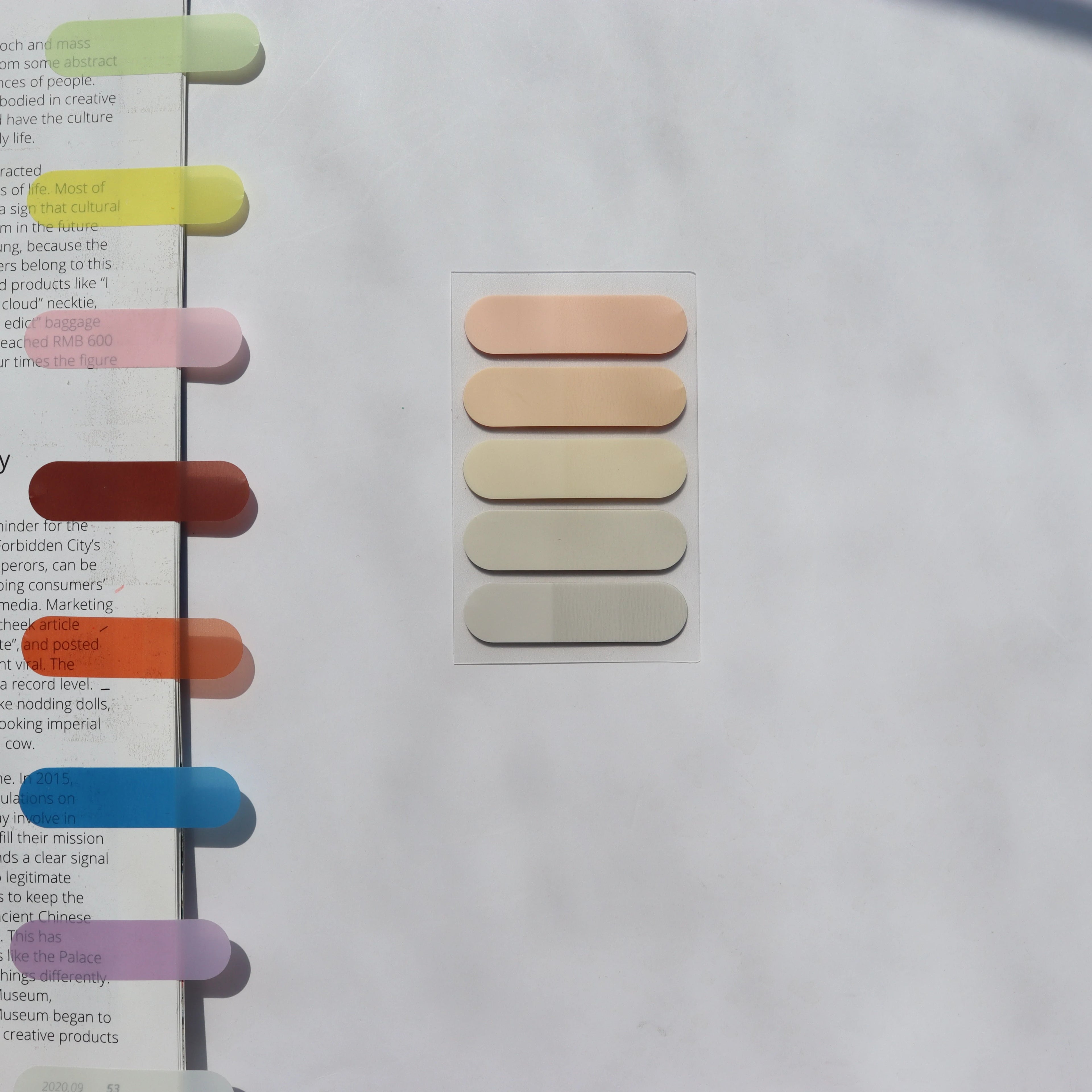 100 Sheets Transparent Sticky Notes Self-Adhesive BookMarker Annotation Reading Book Clear Tab Kawaii Cute Stationery