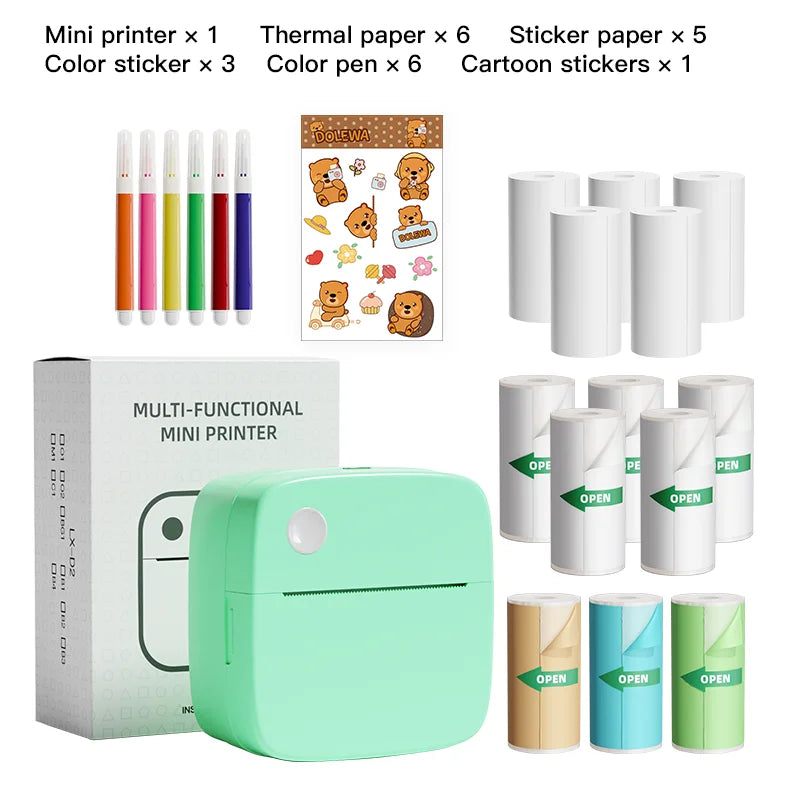 Mini Portable Wireless Label Printer  DOLEWA D2 Wireless Function, Thermal Sticker Maker, Handheld Tips, Learning Marking