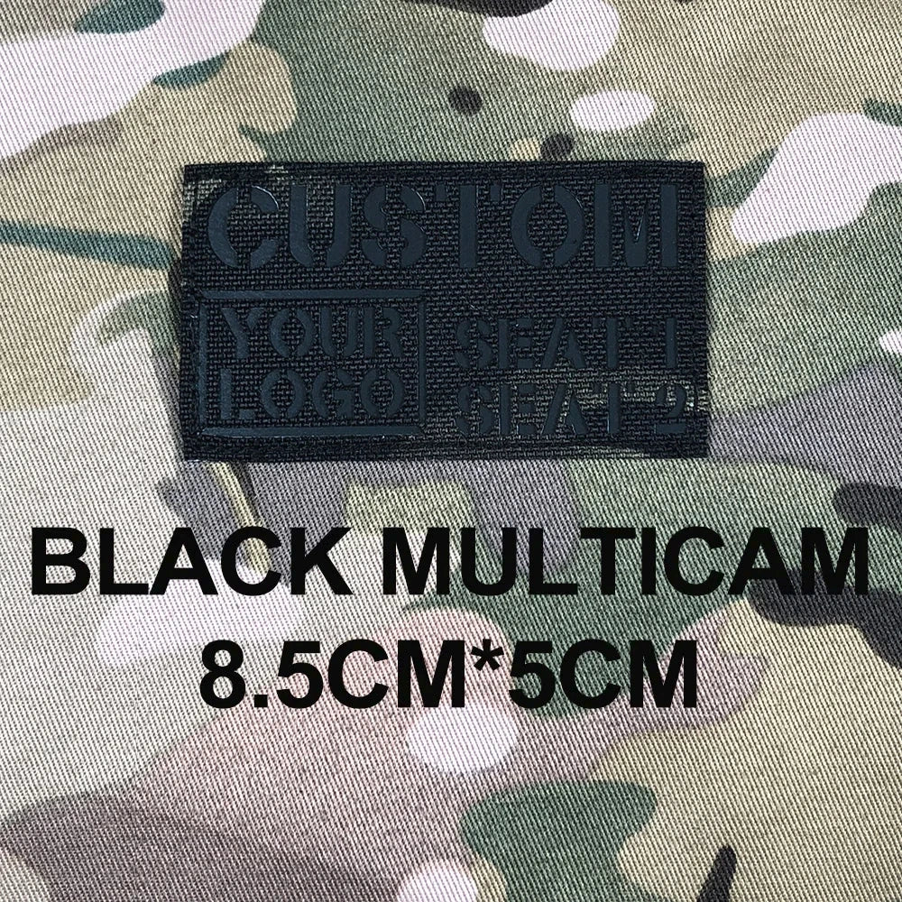 Custom Laser Cutting IR IFF Infrared Reflection Patch Name Tapes Tag Brand Black Letters