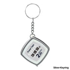 Key Ring Tape Measure Keychain Gauging Tools Retractable Ruler Pull Ruler Measuring Tools Stainless Steel Portable