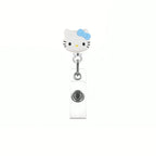 Kawaii Gift Kitty Cat Retractable Badge Reel Sparkling card holder accessories With Keychain For Women Student office supplies