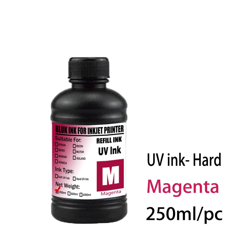 For Epson UV Hard ink Soft ink White LED UV Ink For Epson DX5 DX7 XP600 TX800 Printhead I3200 I1600 R1900 R2000 Rl800 Printer
