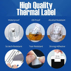 50×80mm Self-Adhesive Thermal Label Rolls with 100 Labels, Works for M100/M110/M220 Printer, Office School Commercial Shipping