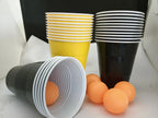 Cup Pong Game Set 22 Pcs 16 Oz Plastic Party Cups with 4 PCS Ping Pong Balls for Christmas New Year Gift  Gratuation Party