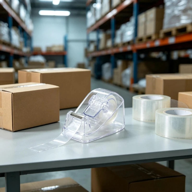 A desktop Tape Dispenser, Ideal for Packaging and Replenishment. Perfect for Both Office and Home Use