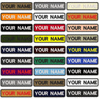 1PC 10cmX2.5cm Custom Personalized Name Embroidered Patch Number Stripes Badge Tags Armband Iron On Backing Hook & Loop Backing