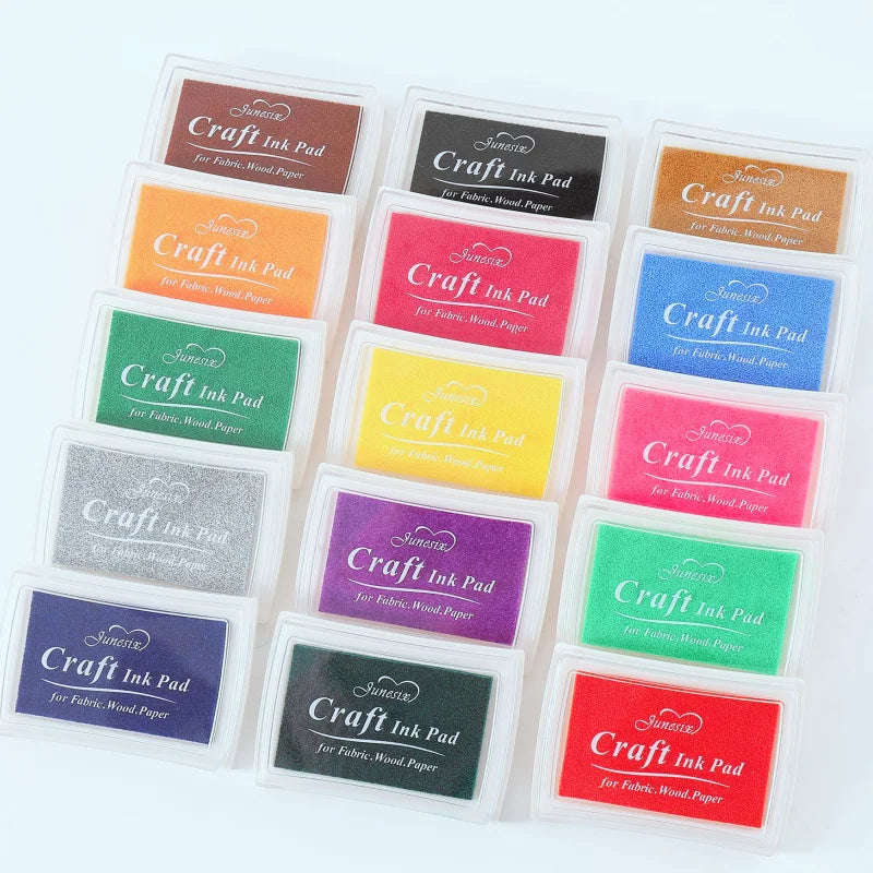 Ink Pad Ink Stamp Pad for DIY Craft Rubber Self Inking Roller Stamps Stationery Album for Scrapbooking Paper Decoration