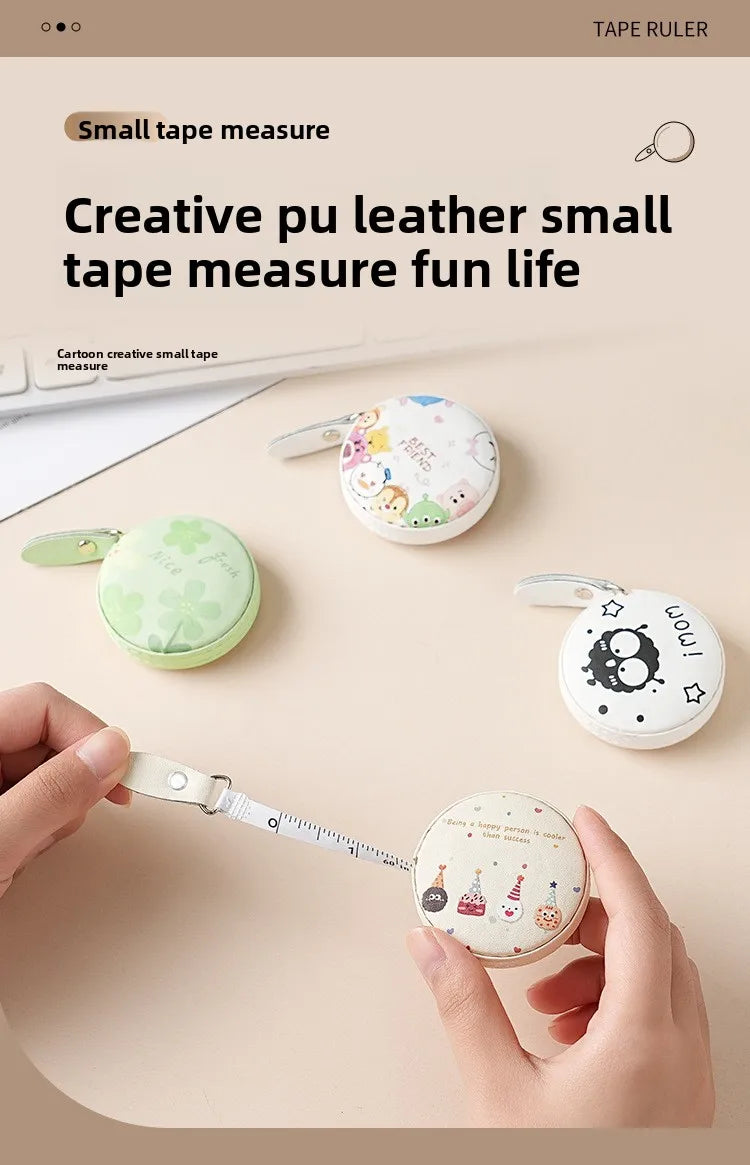 New Portable Mini Tape Measure High Precision Multifunctional Cute Cartoon Soft Ruler for Waist Height Body Measurements