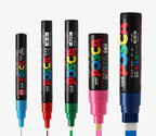 1pcs Japan UNI POSCA Markers PC-1M/3M/5M Acrylic Graffiti Pen Waterproof DIY Stackable Color Art Painting School Supplies