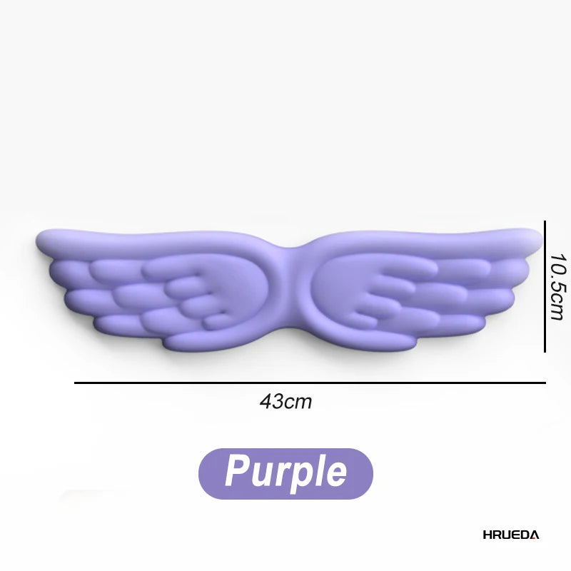 Mousepad Ergonomic Angel Keyboard Wrist Rest and Mouse Pad Set Reduce Wrist Pain for Office and Gaming Use Angel Wing, Memory Fo