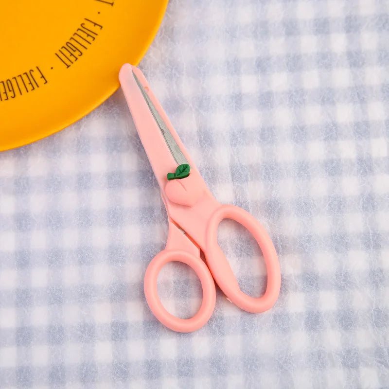1pcs Cartoon Child Safety Scissors Stationery DIY Paper Cutting Cute Student Office Portable Art Scissors Tool