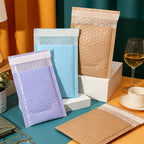 10-100pcs Green Blue Poly Bubble Mailers Padded Envelopes Self Seal Padded Envelopes Gift Bags Black Packaging Envelope