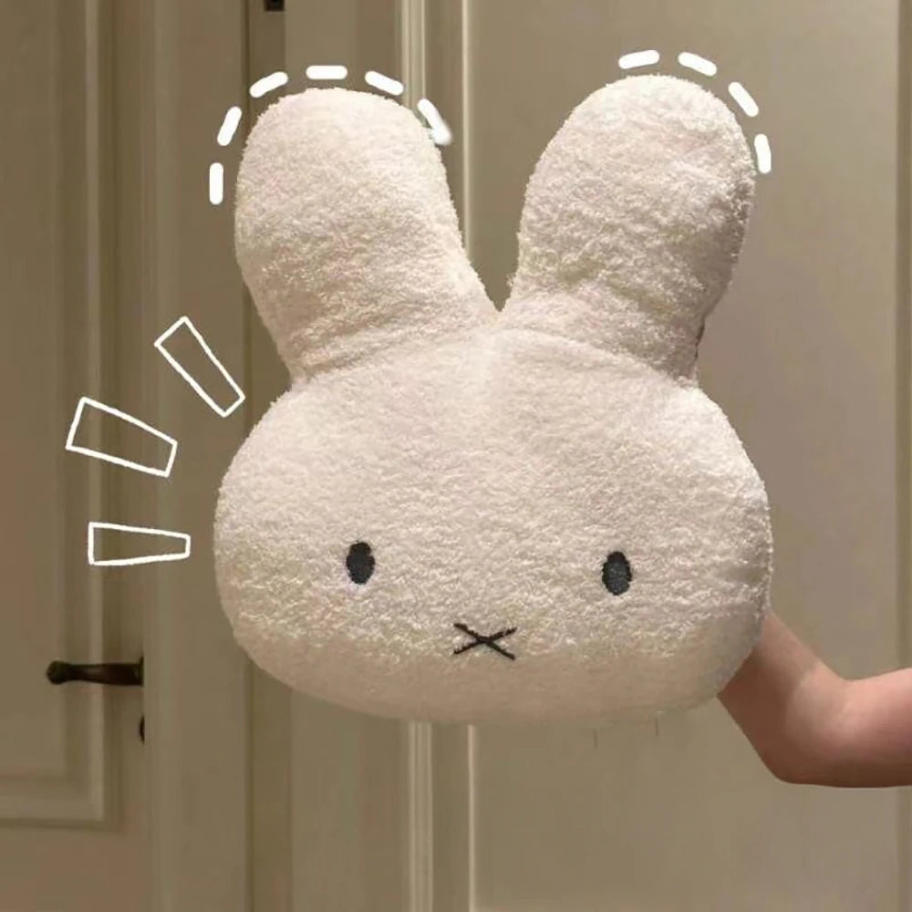Kawaii Miffy Cute Plush Pillow Cartoon Rabbit Add Cotton High Quality Household Bedroom Simple Sofa Cushion Girl Festival Gift