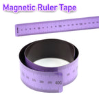 Magnetic Ruler Tape, 15.74 Inch Flexible Magnetic Measuring Tape with Inches & Centimeters for Classroom Whiteboard