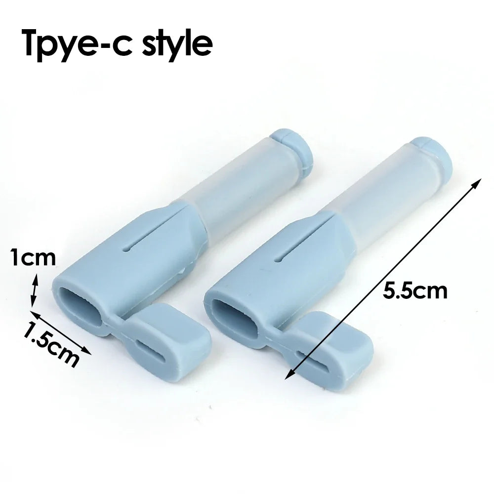 Soft Silicone Cable Winder Protectors for Dual USB C Android Charging Cable Saver Cord Organizer Wire Anti Break Protection