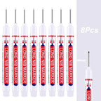 4-100Pcs 2cm Waterproof Long Head Markers Deep Hole Marker Pen for Metal Carpenter Red/Black/Blue/Green /White Woodworking Tools