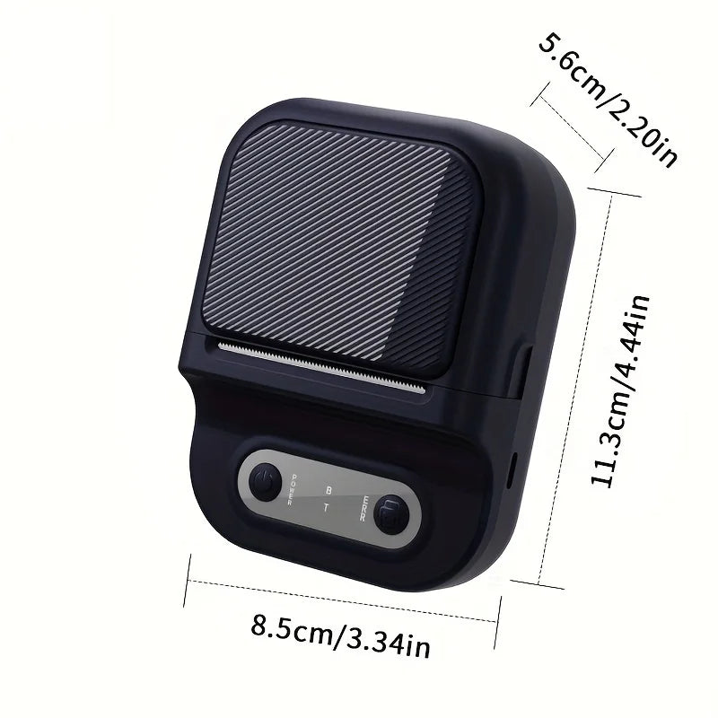 Portable Label Printer Mini Thermal Printe Self-adhesive Inkless 12-58mm Label For School/ Home/ Office/Supermarkets/ Warehouses