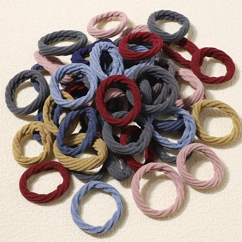 20Pcs Women Girls Simple Basic Elastic Hair Bands Ties Scrunchie Ponytail Holder Rubber Bands Fashion Headband Hair Accessories