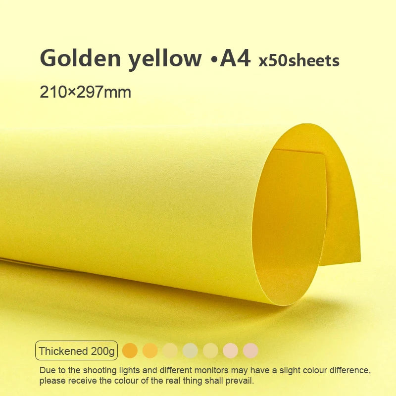 A4 Colored Cardstock 50sheets Thickened Hard Paper 200 gsm Card Stock Colorful Drawing Paper for DIY Art Card Making Scrapbook