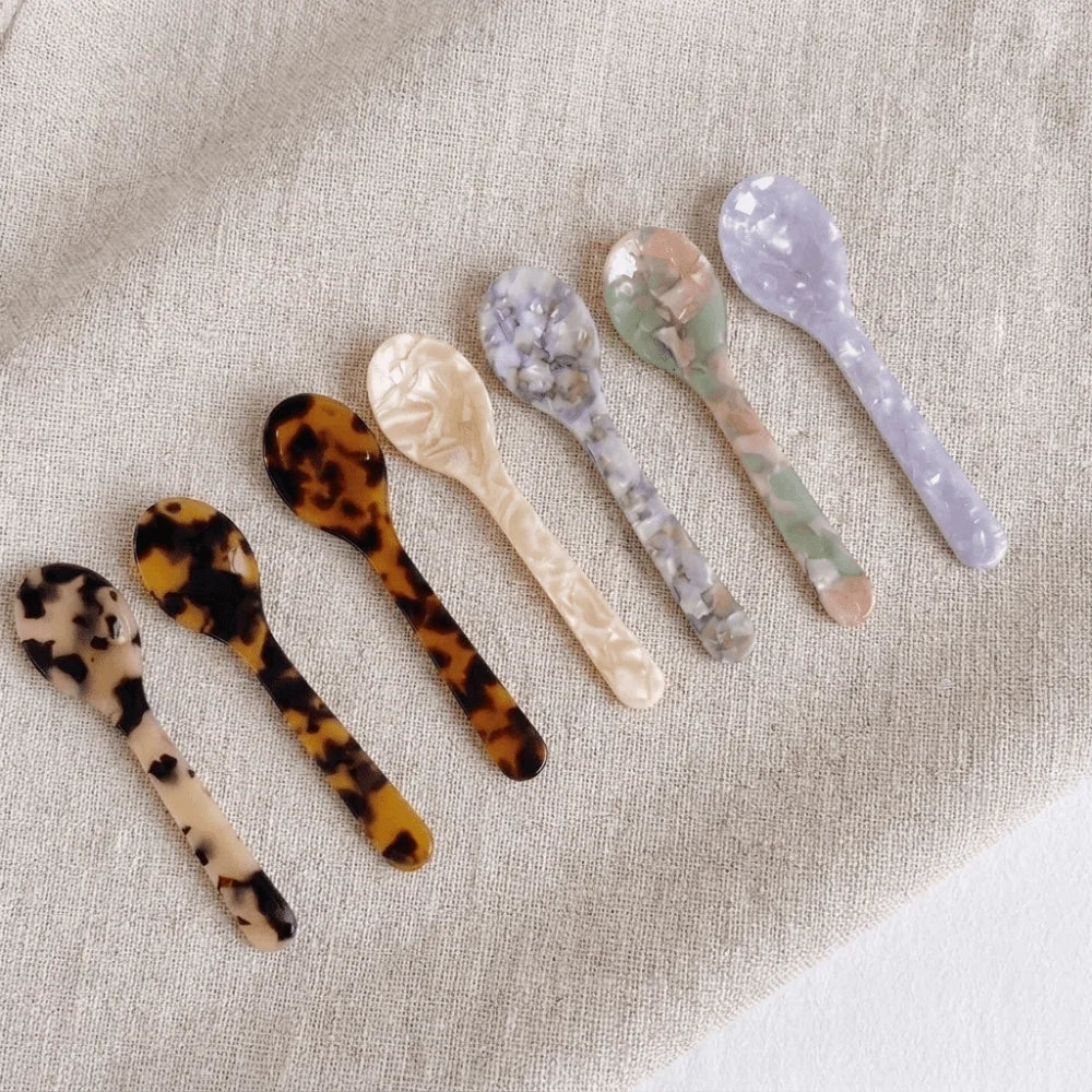 Kitchen Tableware Acetic Acid Dessert Spoon Colorful INS Coffee Spoon Decorative Lovely Teaspoon French Photo Props