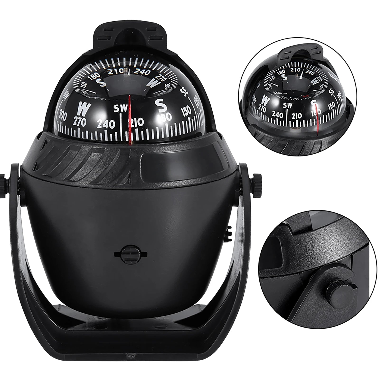 Navigation Pivoting High Precision LED Light Pivoting Compass Navigation Electronic Compass for Marine Boat Car