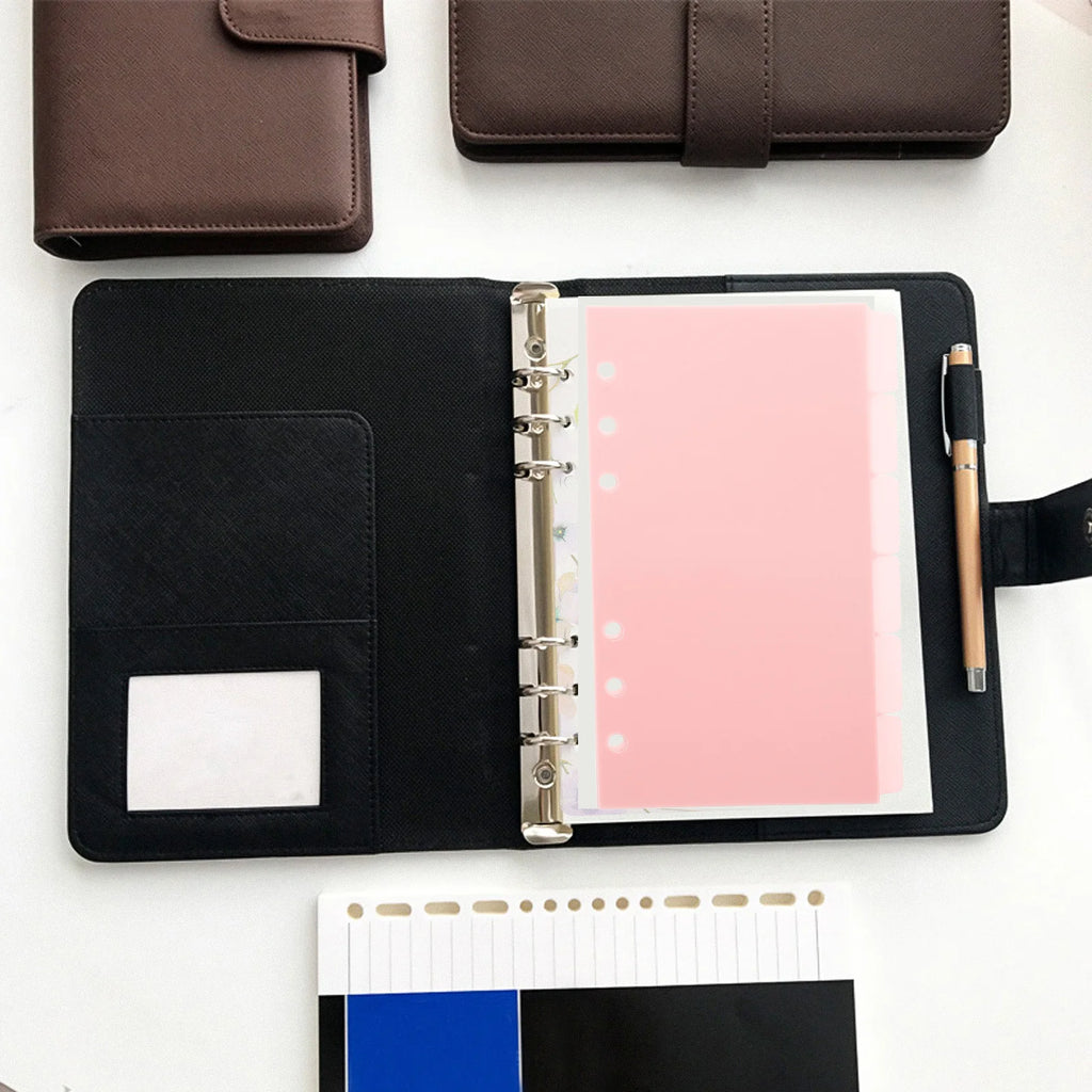 A6 Index Dividers For Binder Notepad Page Separator Sheet Organizers Tabs Plastic Divider Notebook Supplies Binder Index