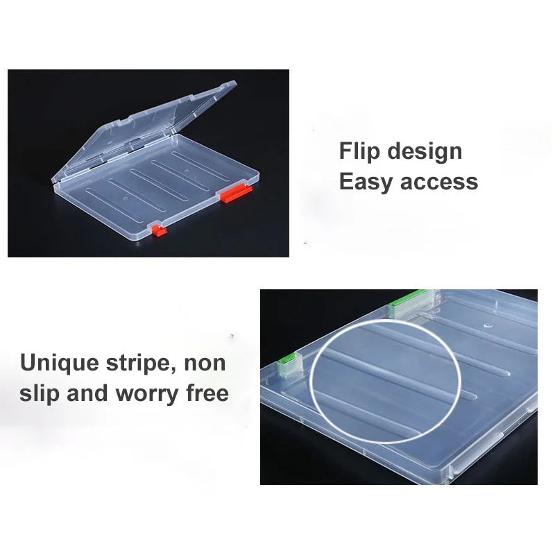 Transparent Thicken A4 File Box Plastic Office Document Sorting Storage Box Buckle Design Book File Archive Seal Boxes Organizer