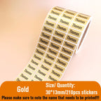 210pcs Custom Waterproof Name Tag Sticker Kawaii Stationery Stickers Decals Personalized First Name Label for Children School