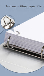 2023 NEW A4 4-hole D-type clip clip Blue PP folder perforated transparent binder folder a4 folder