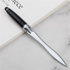 Metal Letter Opener Knife Black Smooth Durable Envelope Cutter for Office Home and Daily Mail Handling Tasks
