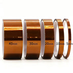 5-40mm Kapton Tape Polyimide Adhesive Insulating Adhesive Tape Каптоновый Скотч Heat Tape for Board Protection