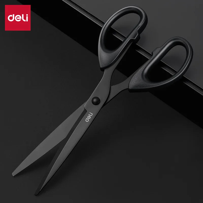 Deli Stainless Non Adhesive Stationery Scissors Sharp Blades Paper Cuttings ножницы для школы Office Tailor Household ciseaux