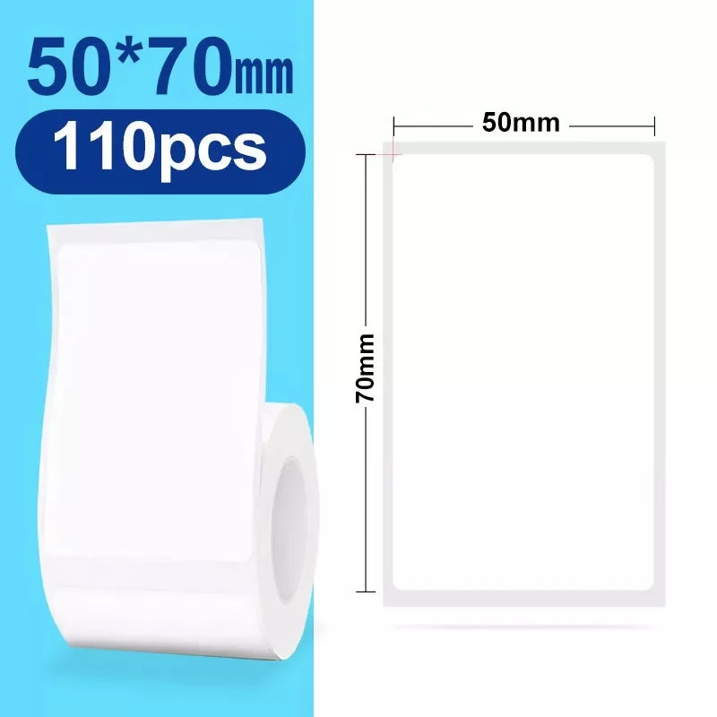 NiiMbot B1/B203 B21/B3s Label Printer Waterproof Anti-Oil Tear-Resistant Price Tag Pure Color Scratch-Resistant Label Paper