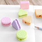 3pcs/lot Creative Fresh and Cute Biscuit Pencil Sharpener Children's Pencil Sharpener Stationery Random Colors