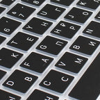 Russian Layout MacBook Pro Keyboard Cover 14" 16" M4 M3 M2 M1 Pro, MacBook Air 15" 13.6" M3 M2 Silicone Skin, US/EU Version