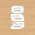 Personalized Floral Mailing Stickers - Self-Adhesive Address Labels for Business/Stationery,Custom Design & Recyclable Material‌