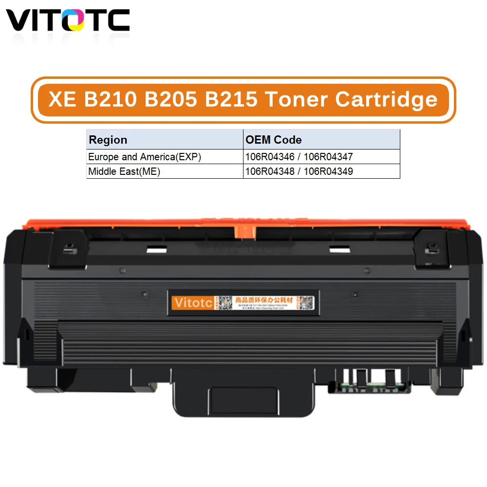 Compatible Toner Cartridge For Xerox B210 B205 B215 NI DNI MULTIFUNCTION PRINTER 106R04346 106R04347 106R04348 106R04349