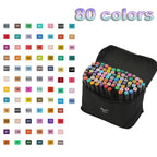 12-168 Colors Markers Set Double Headed Marker Pen Student Animation for Bookmark Manga Drawing Painting School Art Supplies