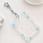 Transparent Clear Acrylic 3 Inch Kpop Photocards Holder Photos Cards Star Holder Bags Pendant Star Chaser Card School Stationery