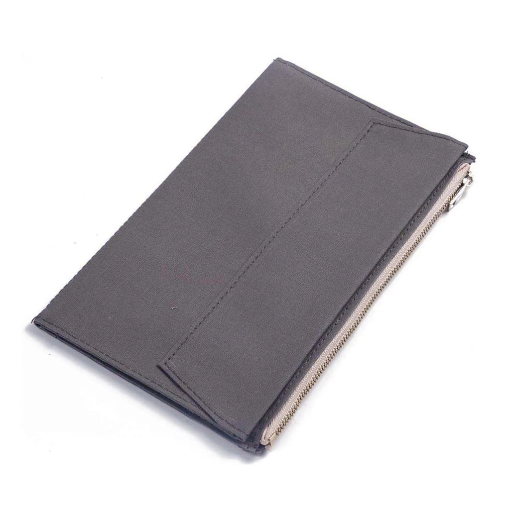 Canvas Zipper Card Holder for Travel Notebook, Canvas Storage Bag File Folder Refill Insert for Standard Journals Stationery