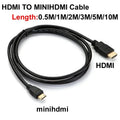 Mini HDMI to HDMI Cable 1080p 3D Gold Plated Cable For Monitor Tablet Camera DV graphics card HDTV Display Projection
