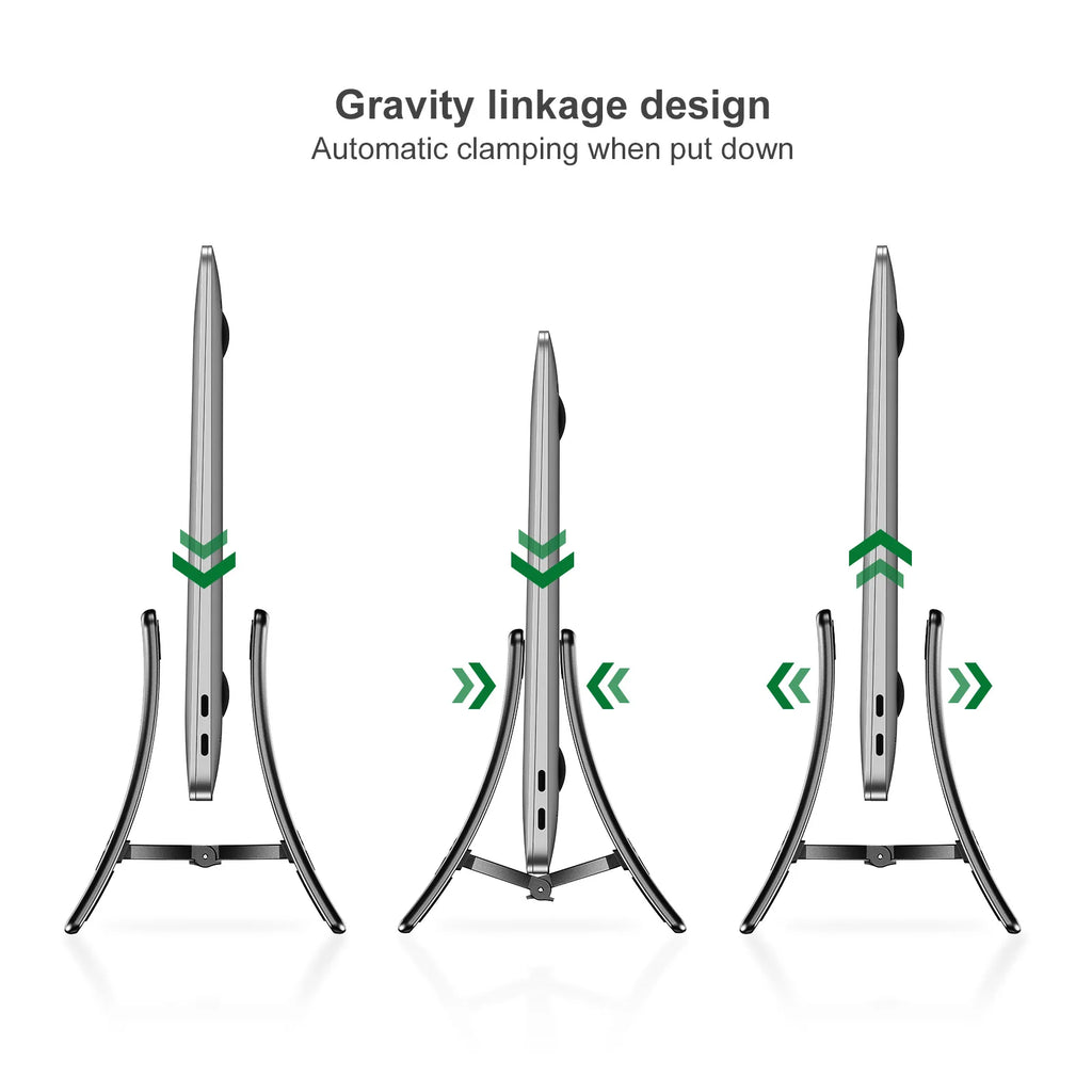 OATSBASF Vertical Laptop Stand Holder For MacBook Air Pro Xiaomi Tablet Gravity Notebook Stand ABS Laptop Support Desktop Holder